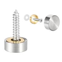 2/4/8pcs 10mm 12mm 14mm 18mm 22mm 25mm Mirror Screws Decorative Caps Cover Nails Brushed Stainless Steel