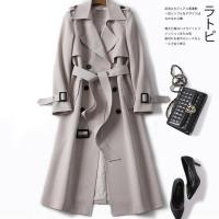 XMJ233 Trench Coat กลางความยาวกลางของผู้หญิง2021ฤดูใบไม้ผลิและฤดูใบไม้ร่วงใหม่ขนาดใหญ่สไตล์เกาหลีขนาดเล็กยอดนิยมสไตล์อังกฤษเสื้อ Overknee Coat