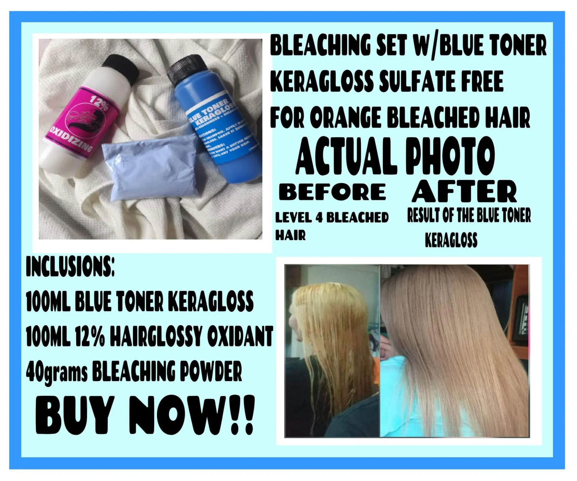 HAIT BLEACHING SET W/ HAIR BLUE TONER | Lazada PH HAIT BLEACHING SET W/ HAIR BLUE TONER | Lazada PH