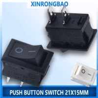 5/10Pcs Push Button Switch 21x15mm SPST 2Pin 6A 250V KCD1 Snap-in on/Off Rocker Switch 21MMx15MM Black Red and White 10A125V Red