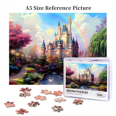 Cinderellas Castle Wooden Jigsaw Puzzle 500 Pieces Educational Toy Painting Art Decor Decompression toys 500pcs