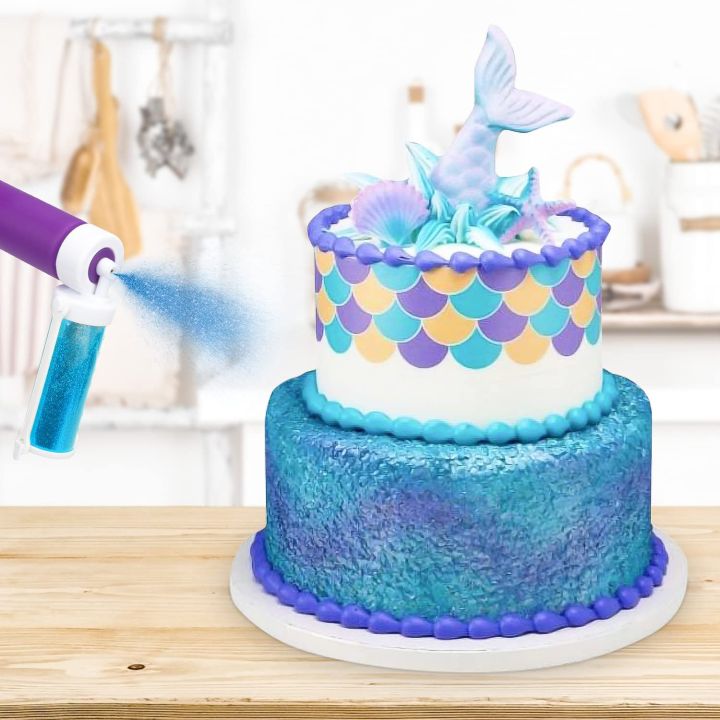 Manual Airbrush For Cakes Glitter Decorating Tools DIY Baking Cake