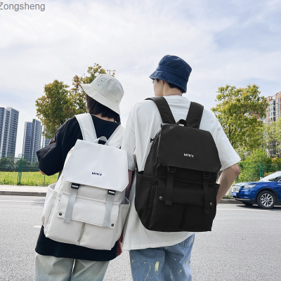 Xiulong กระเป๋าเป้สะพายหลังกระเป๋านักเรียนนักเรียนมัธยมปลายสไตล์เกาหลีสำหรับผู้ชาย Zongsheng