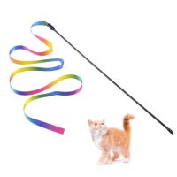 【Free-delivery】 PETS MART mall Cat Sticks ริบบิ้นสองด้านแมวตลกของเล่น Pet Interactive Teaser ของเล่น Supplies