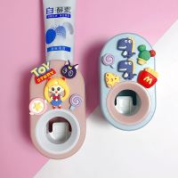 Childrens cartoon cute automatic toothpaste squeezing device non punch wall mounted non punch lazy artifact squeezing bathroom