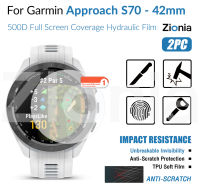 Zionia 2ชิ้น HD เต็มหน้าจอขอบโค้งปกป้องทุกส่วนของเครื่องฟิล์มกันรอยสำหรับ Garmin Approach S70 42mm สมาร์ทวอท์ช HD 9ชั่วโมงฟิล์มบาง TPU ล่องหนไม่แตกฟิล์มป้องกันป้องกันการแผ่นฟิล์มกันรอย