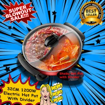 Hot pot discount cooker with divider