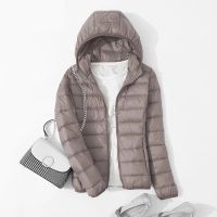 ZZOOI Spring Autumn Women Ultralight Thin Down Jacket White Duck Down Hooded Jackets Warm Winter Coat Parka Female Portable Outwear