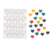 3D Mini Love Heart Alphabetic Silicone Mold DIY Love Letter Number Form Fondant Chocolate Cake Decoration Tool Epoxy Resin Mould Bread Cake  Cookie Ac