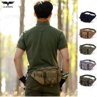 กระเป๋าคาดเอวยุทธวิธี D005/7สี,กระเป๋าผ้าใบกันน้ำ Molle เดินป่ากองทัพต่อสู้กลางแจ้งเล่นกีฬา