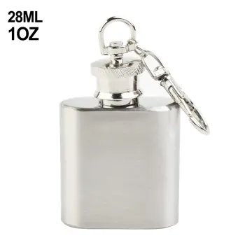 2 Pack Hip Flasks for Liquor, 8 Oz Stainless Steel Leakproof Thin Flasks  with Funnel for Men & Women (Matte Black)