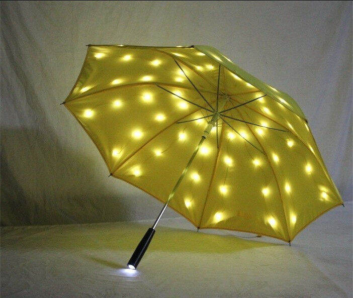 LED Umbrella Light Up Umbrellas Rain Night Protection Safe Child Gift