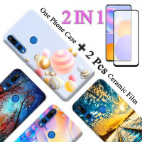 เคส Huawei Y9 2อิน1ใส่โทรศัพท์น่ารัก2019ชั้นหนึ่งมาพร้อมกับหน้าจอเซรามิกโค้งสองชิ้น