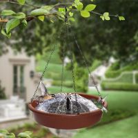 Water Feeder Solar Powered Bird Bath Fountain Outdoor Bird Feeder Decorative Bird Bathing Fountain