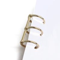 1PC Gold Silver Loose Leaf Hinged Rings Book Binder Album Scrapbook Clips Craft Photo Metal Ring Binder Stationery Office Supply