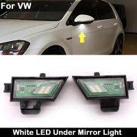 20212Pcs For VW Golf 7 Sportsvan Touran 2 White High Brightness LED Side Under Mirror Lamp Puddle Light