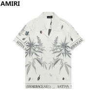 ARMANI ดั้งเดิมเสื้อยืดผู้ชาย,เสื้อยืดลายต้นไม้ทรงหลวมเสื้อเชิ้ตใส่สบายเสื้อลำลองลำลอง