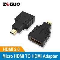 ZOGUO Micro HDM [อุปกรณ์เสริมอิเล็กทรอนิกส์ LUNA} หัวแปลงสัญญาณ HDMI ตัวเมียถึงหัวต่อตัวผู้ขยาย4K สำหรับกล้องทีวี HD ดิจิทัล