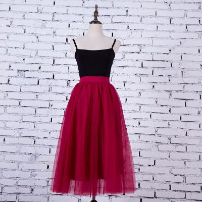 ‘；’ Fashion Summer Tulle Skirt Voile Puffy Tutu Skirts For Women Long Lolita Petticoat Faldas Mujer Saia Longa