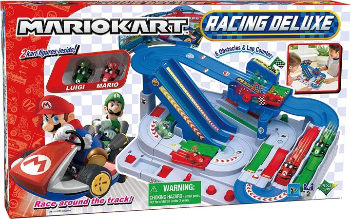 นำเข้า-epoch-games-mario-kart-racing-deluxe-vehicle-obstacle-course-พร้อม-mario-และ-luigi-kart-สำหรับอายุ-5-ปีขึ้นไป-ราคา-2-500-บาท