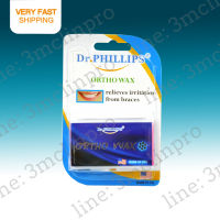 Dr. Phillips ortho wax 2 box/pack สำหรับคนจัดฟันแพ็คคู่ (ไม่มีกลิ่น)