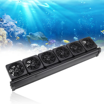 6หัวพัดลม13W Aquariumพัดลมเครื่องระบายความร้อนตู้ปลาพัดลมทำความเย็นระบบเกลือสดAquariumอุณหภูมิถังปลาControl Cooling