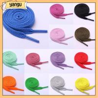 YANGU Shoestrings รองเท้าส้นเตี้ยบางยาวหลายสีเชือกรองเท้ากีฬา Tali Sepatu Ceper สำหรับเด็กและผู้ใหญ่