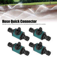 4pcs Hose Quick เชื่อมต่อ พลาสติกป้องกันการรั่วซึมแบบ Dual Head Garden Hose Adapter สำหรับระบบชลประทาน