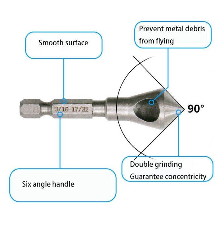 worth-buy-3ชิ้นเอชเอสเอสบิทเจาะ-countersink-เครื่องมือลบขอบเคลือบไทเทเนียมเครื่องมือช่างไม้ดอกสว่านสำหรับตัดผ่านดอกสว่านไม้โลหะ