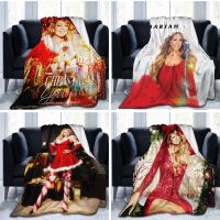 3D printed Mariah Carey soft sofa cover blanket, Pulis themed Christmas tree warm bed blanket, bedroom sofa