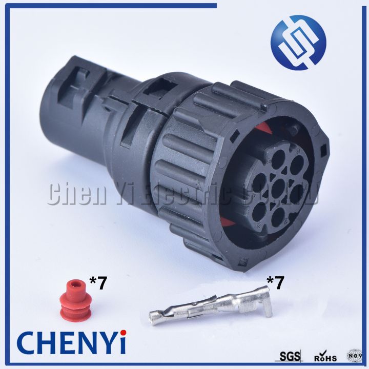 Special Offers 1Set 7Pin 1.5MM BU-STE KPL CIRCULAR DIN HOUSINGS Female Connector 968421-1 967650-1With Cable Sheath 965786-1/965783-1