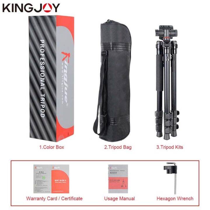 kingjoy-ขาตั้งกล้องน้ำหนักเบาขาตั้งกล้องขาเดียวแบบพกพาสำหรับกล้องอลูมิเนียมพร้อมไม้เซลฟี่ขาตั้งสำหรับมือถือโทรศัพท์กล้อง-dslrs-และกล้องถ่ายวิดีโอ