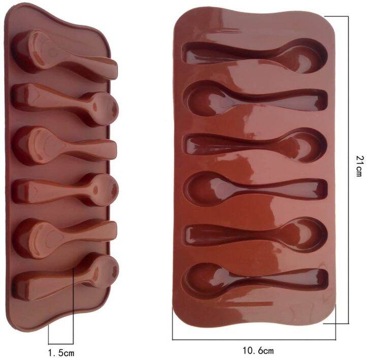 พิมพ์ซิลิโคน-ช้อน-6-ชิ้น-6-pieces-spoon-silicon-อย่างดี-จึงสามารถสัมผัสกับอาหารได้