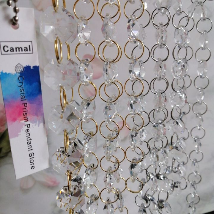 camal-100ซม-3-3ft-โครเมียม-แหวนทองใส14มม-ลูกปัดคริสตัลรูปแปดเหลี่ยมโคมไฟระย้าเป็นส่วนหนึ่งของประดับงานฝีมือ