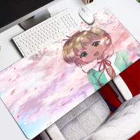 Sakura Girl Beautiful Flowers Mouse pad Mousepads DIY Gaming Accessories Computer Big Large Mousepad Gamer Rubber Carpet With Backlit Play CS GO Desk Mat Locking Edge 900x400mm