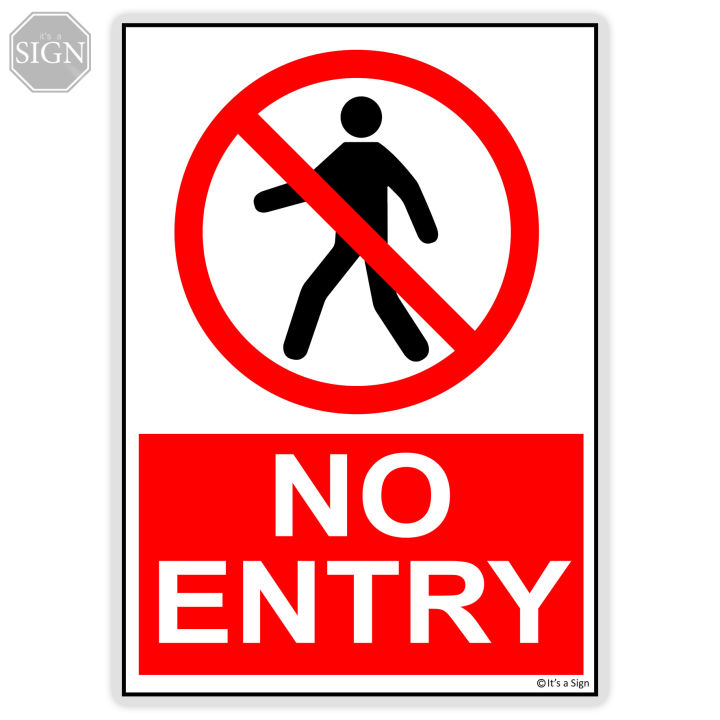 No Entry Sign - Laminated Signage - A4 Size | Lazada PH