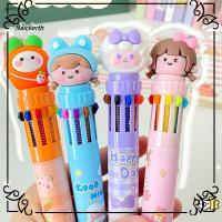 NAICKERTH 1PC หลายสี ปากกาลูกลื่นสิบสี การ์ตูนลายการ์ตูน เครื่องเขียนของโรงเรียน ปากกาบัญชีมือ แฟชั่นสำหรับผู้หญิง ปากกาที่เป็นกลาง สำหรับนักเรียน