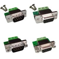 ❇✈✗ 3x DB9 DR9 DE9 Female Male Adapter to 3Pin in Signals Terminal Breakout Board Riveting Teeth Sleeve Nut for RS232 RS422 RS485