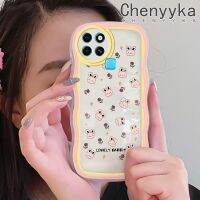 เคส Chenyyka สำหรับ Infinix Smart 6 Plus Smart 6 Plus Smart 7เคสการ์ตูนกระต่ายน่ารักแฟชั่นคลื่นเคสซิลิโคนใสโทรศัพท์ดีไซน์ใหม่นิ่มเคสโปร่งใสกันกระแทกเคสป้องกันเลนส์กล้อง