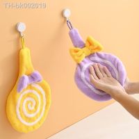 ☽✲✣ Lollipop Hand Towel Cartoon Children Cute Round Hangable Bow Bathroom Drying Handkerchief Coral Velvet Padded Absorbent Towel