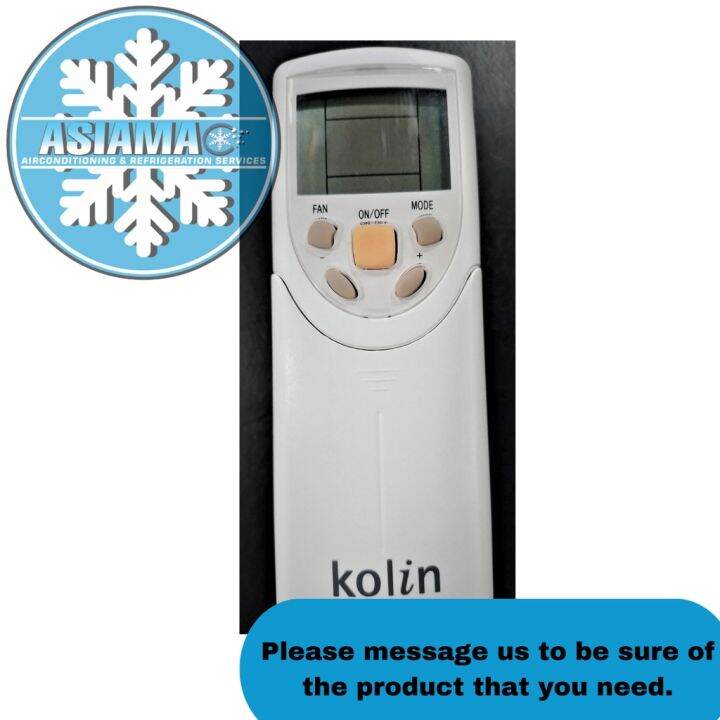 Original Remote Control for Aircon Kolin Model No. YS1FA Lazada PH