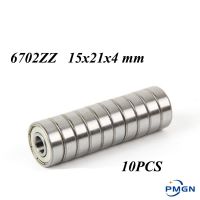 10pcs ABEC-5 6702ZZ High quality 6702z 6702 ZZ 15x21x4 mm metal seal ultra thin Section Deep Groove Ball Bearings