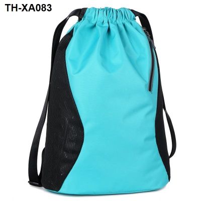 Outdoor fitness of female draw string backpack pocket mens sport waterproof basketball cross-border and autumn running to receive a package