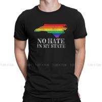 North California Map Fashion Tshirts Lgbt Pride Rainbow No Hate In My State Male Harajuku Fabric Streetwear T Shirt O Neck