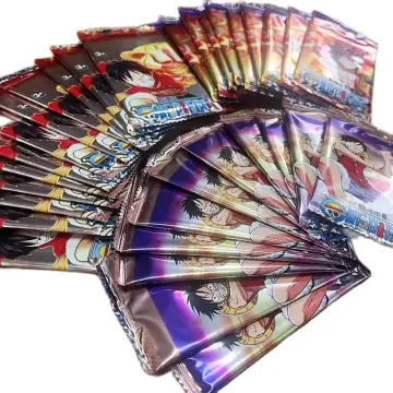 55Pcs/Box ONE PIECE Gold foil card Anime Luffy Zoro Shanks Trading