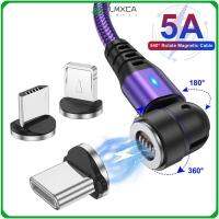 CLMXCA หมุนได้540องศา สายเคเบิลแม่เหล็ก 5A ไมโครไทป์ซี สายเคเบิล USB ที่มีคุณภาพสูง แบบ3 in 1 สายเคเบิลข้อมูล