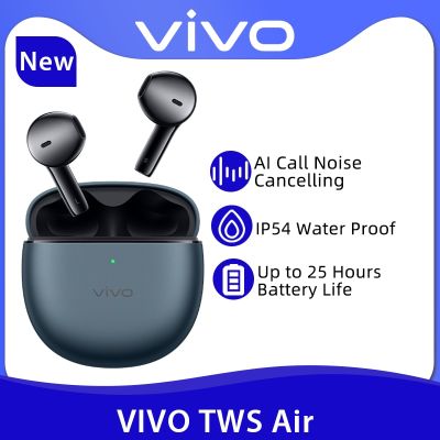 ZZOOI Vivo TWS Air TWS Earphone Bluetooth 5.2 Dual Mic AI Noise Cancelling Wireless Headphone 25 Battery Life 14.2mm For Vivo X80 Pro