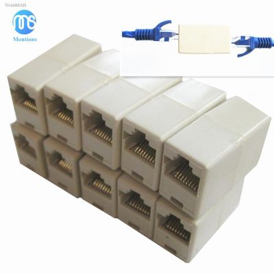 ✶☇ↂ 3/5/10PCS 8P8C Socket Connector RJ45 CAT5 Coupler Plug Connector Network LAN Cable Extender Adapter Internet Tools