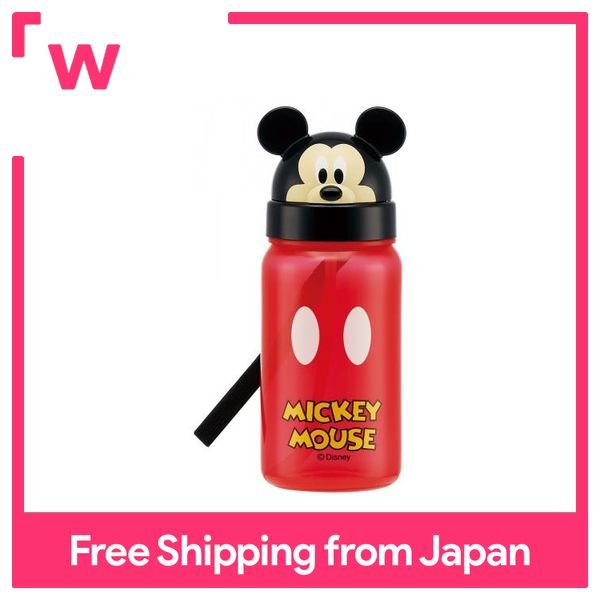 Skater Skater Die-cut Cap Silicone Straw Blow Bottle Water Bottle 350ml  Mickey Mouse Disney 