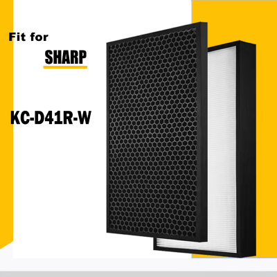 สำหรับ Sharp KC-D41R-W KC เครื่องฟอกอากาศ D41RW เปลี่ยนแผ่นกรองคาร์บอน HEPA FZ-D40HFE FZ-D40DFE